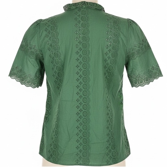 Sézane Dalhia Shirt in Bottle Green FR 38 / US 6 - Picture 5 of 8